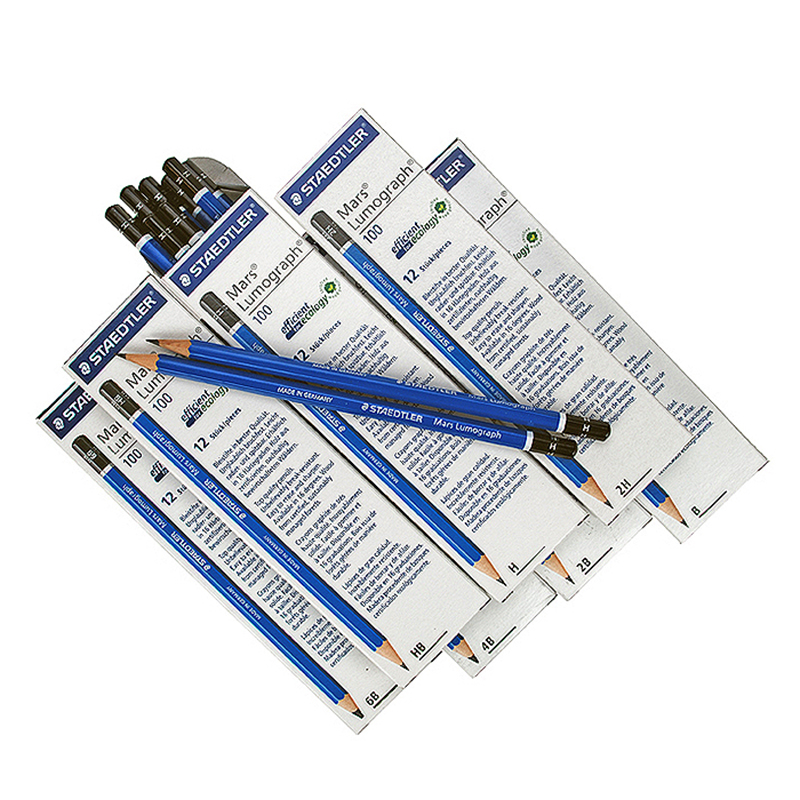 Blyertspennor Staedtlerl Mars Lumograph 12 st