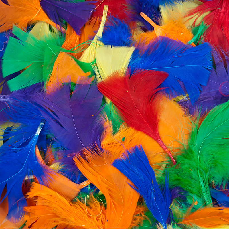 Fjädrar ABA Skol 100 g Blandade Färger