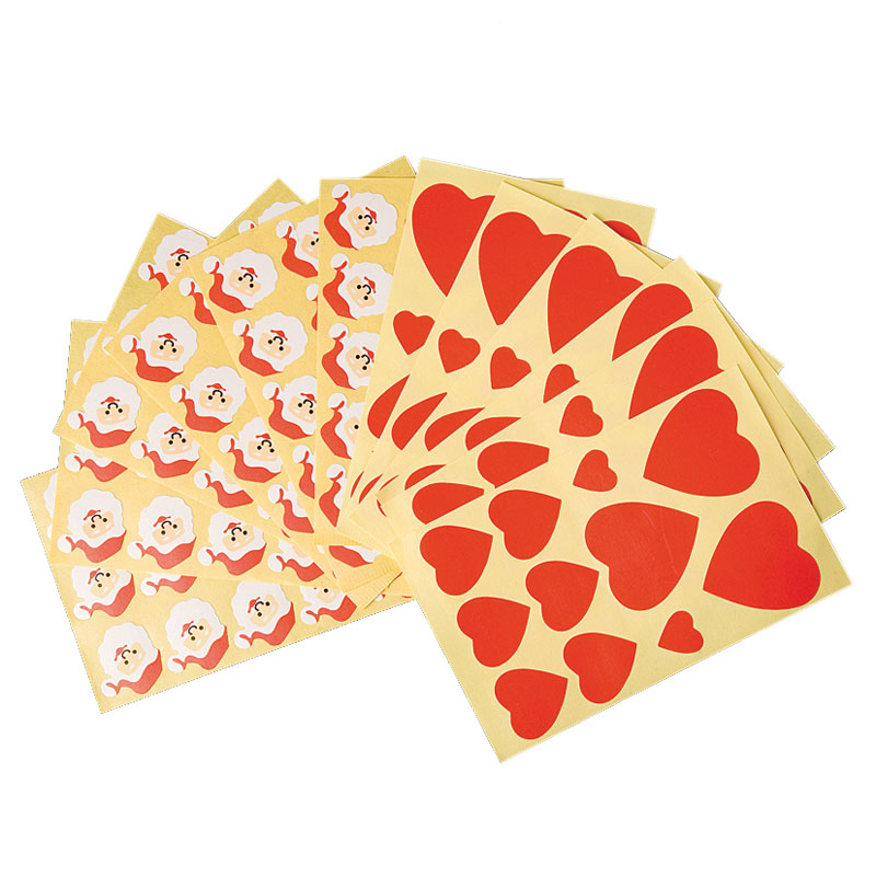 Stickers ABA Skol Tomtar st Hjärtan Självhäftande 178 st