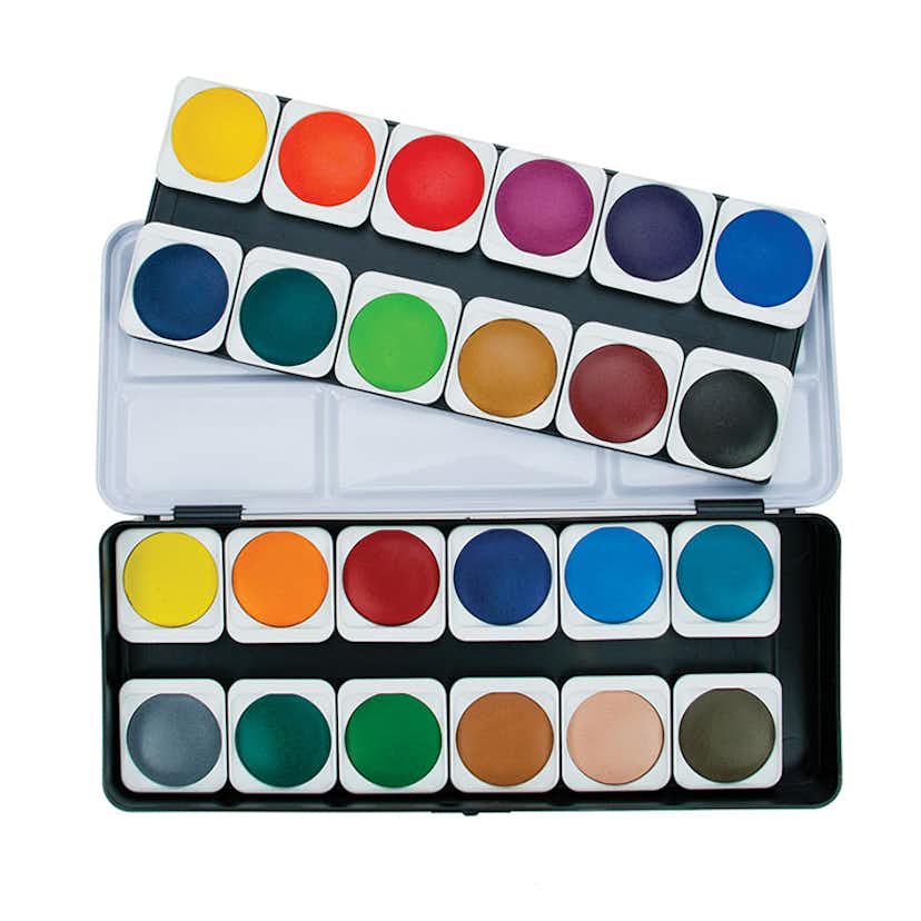 Akvarellfärg ABA Skol 24 Färger