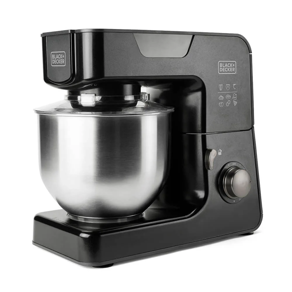 Köksmaskin Black+Decker Svart Köksassistent med Turbofunktion 1000W 5,2L