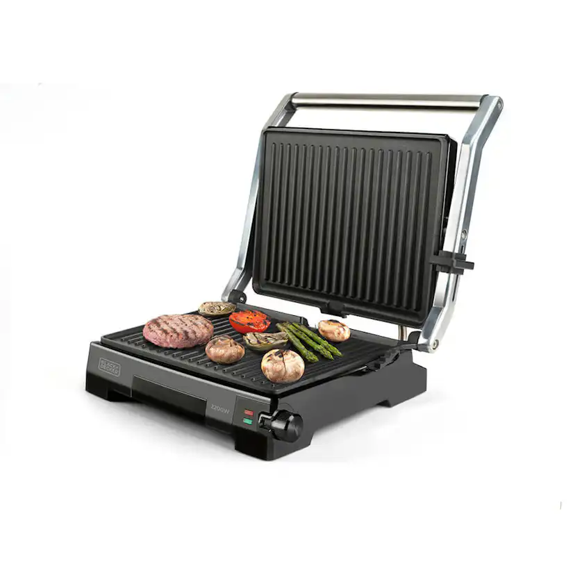 Bordsgrill BLACK+DECKER Temp Control 2200W Borstat stål