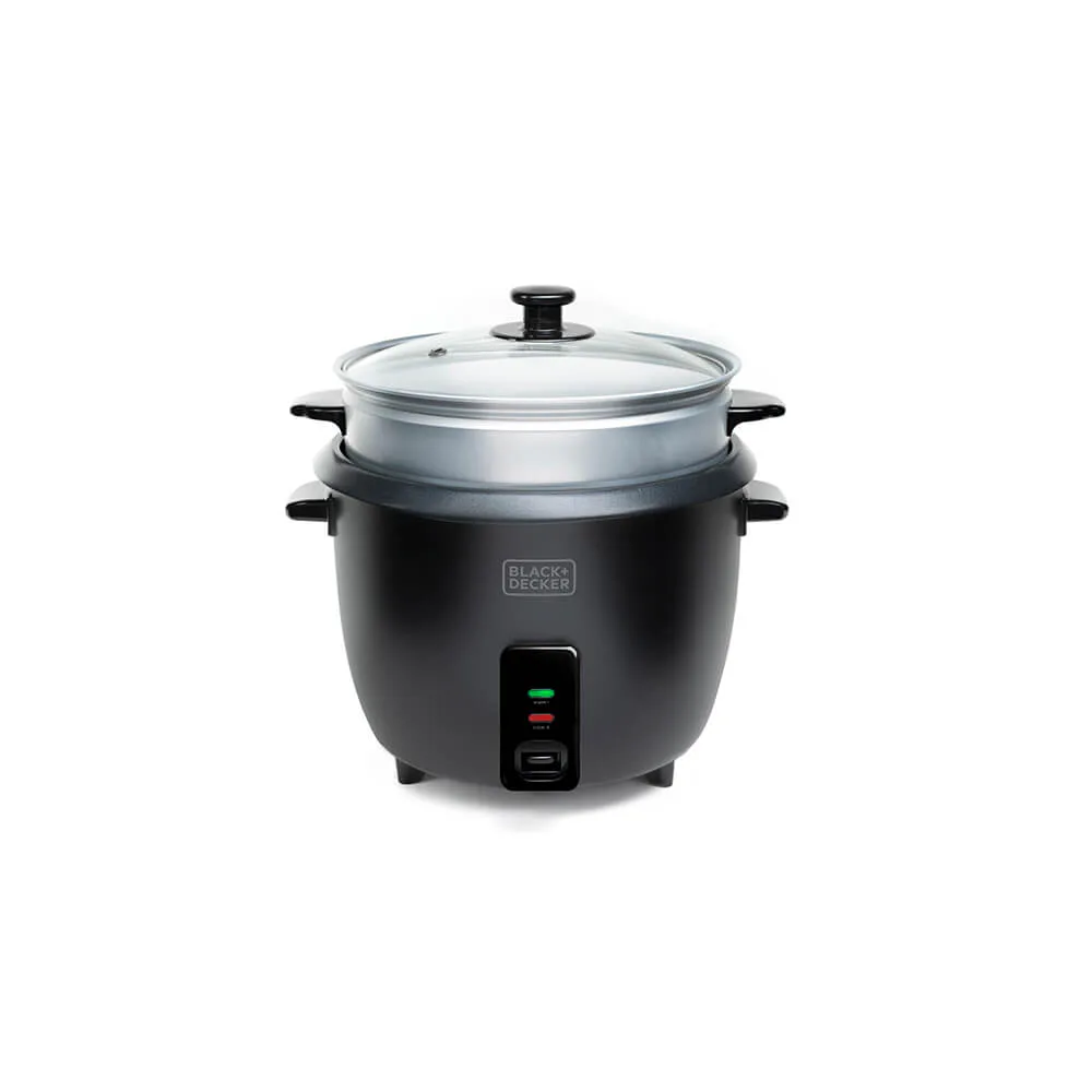 Riskokare Black+Decker 1,8 L Svart Inkl Tillbehör för Ångkokning