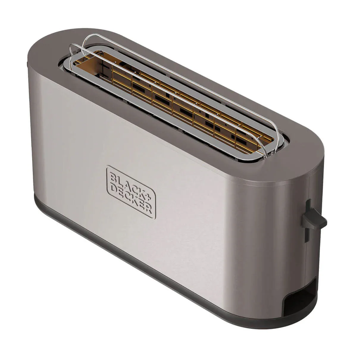 Brödrost BLACK+DECKER Långt Fack 1000W Inox Rostfritt Stål