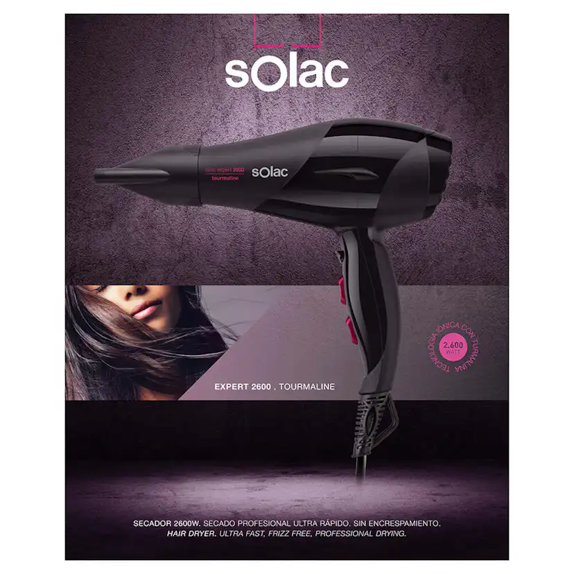 Hårtork Solac Expert 2600 Turmalin