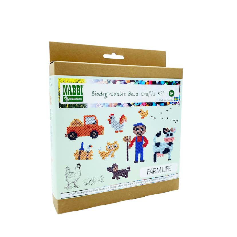 Pärlpysselkit Nabbi BioBeads Kit Bondgård