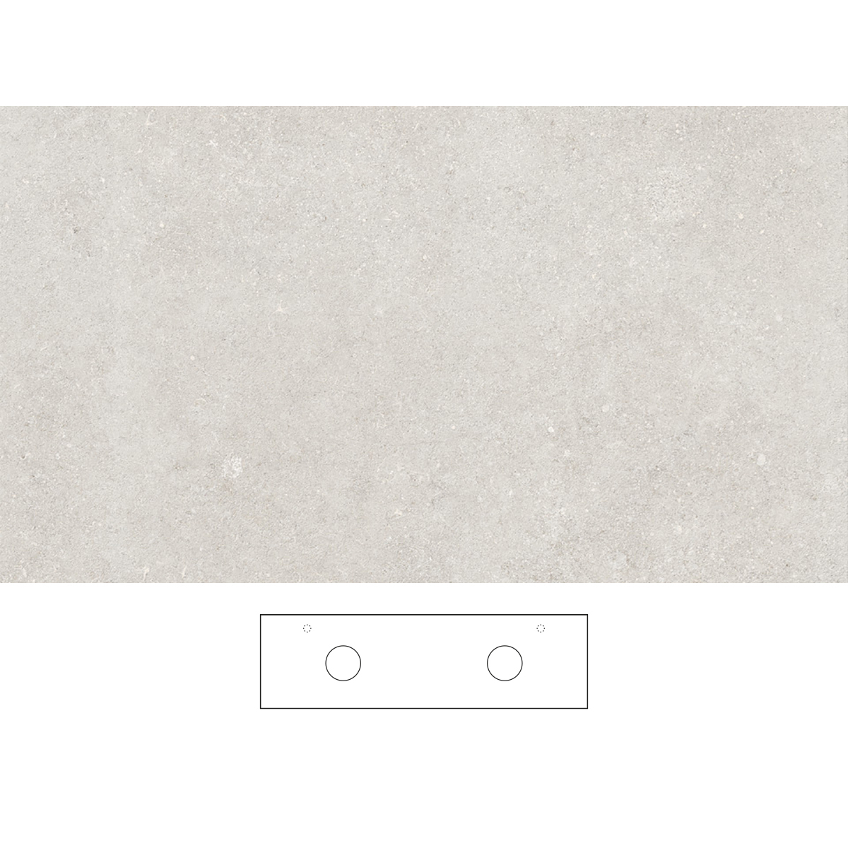 Bänkskiva Svedbergs Beric för Dubbla Tvättställ