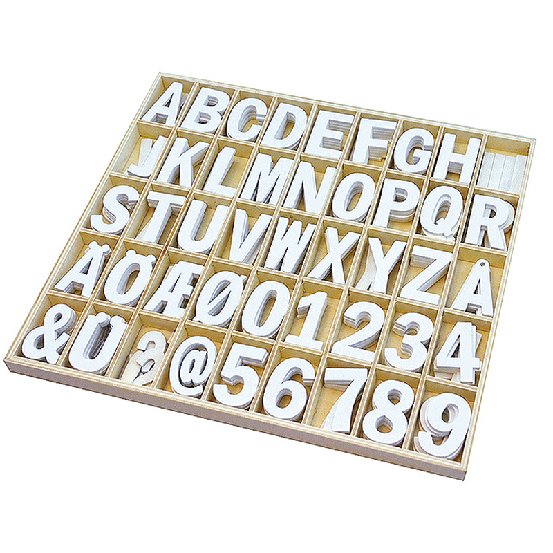 Träbokstäver ABA Skol cm Siffror 225 st