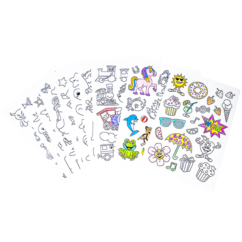 Stickers ABA Skol Att Färglägga Själva 10 Ark