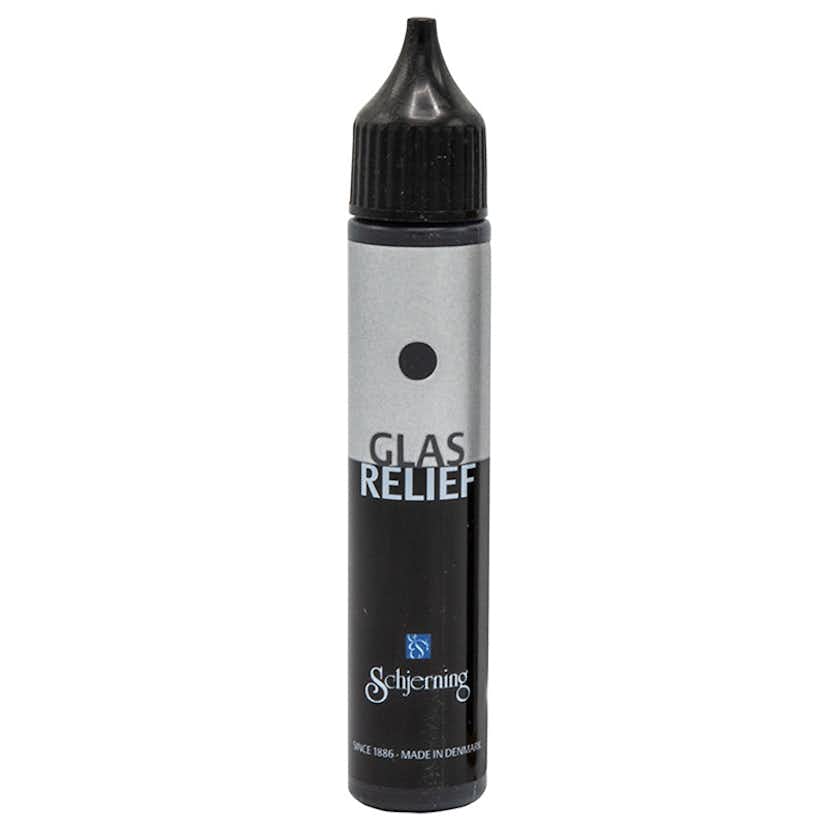 Glasmålningsfärg ABA Skol Relief Svart 30 ml