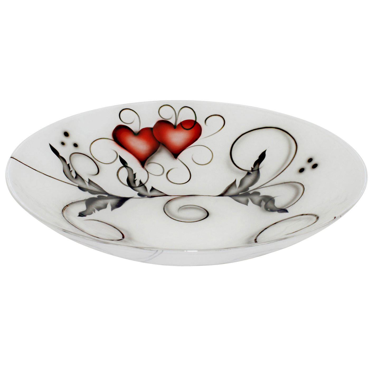 Fat Nybro Crystal Heart Crystal Ink 70x390 mm