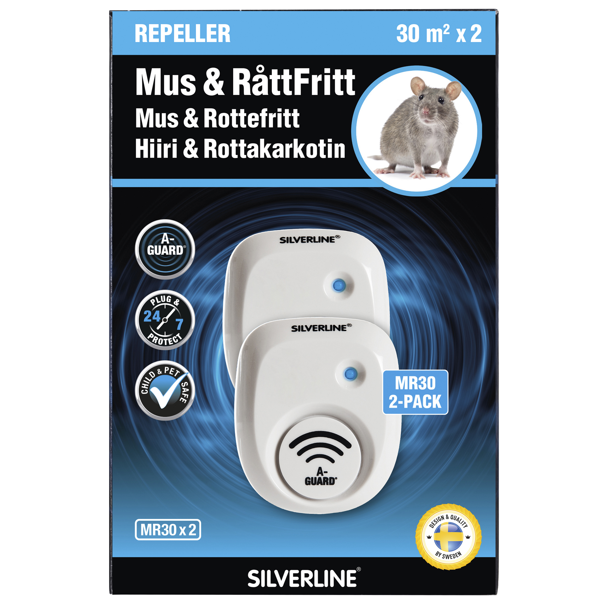 Avskräckare Silverline Mus och Råtta Mr30x2