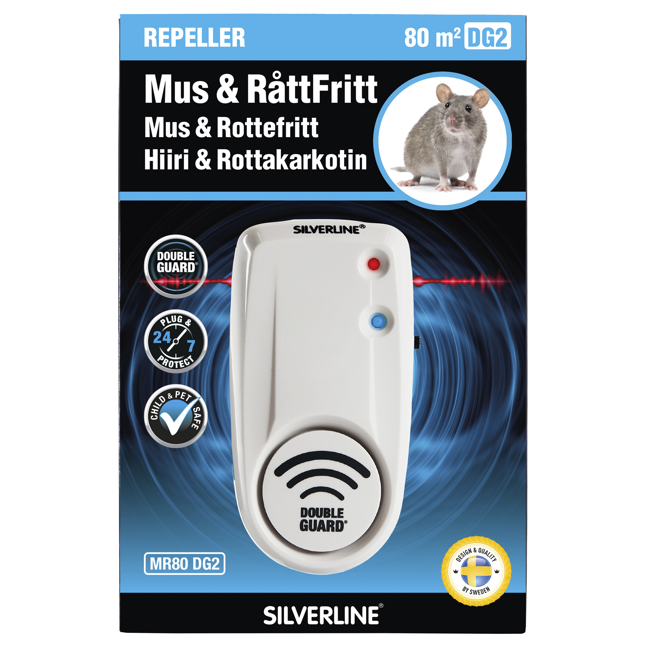 Avskräckare Silverline Mus och Råtta Mr80 Dg2
