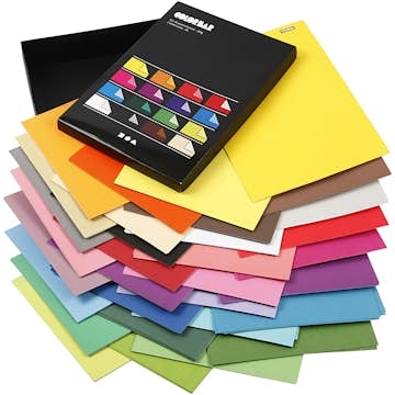 Rivkartong Creativ Company Colorbar Mixade Färger A4 210x297 mm 1 Förp