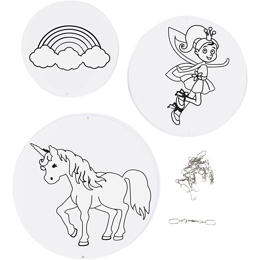 Mobil Creativ Company med Motiv Vit Enhörning 3 Set/1 Förp