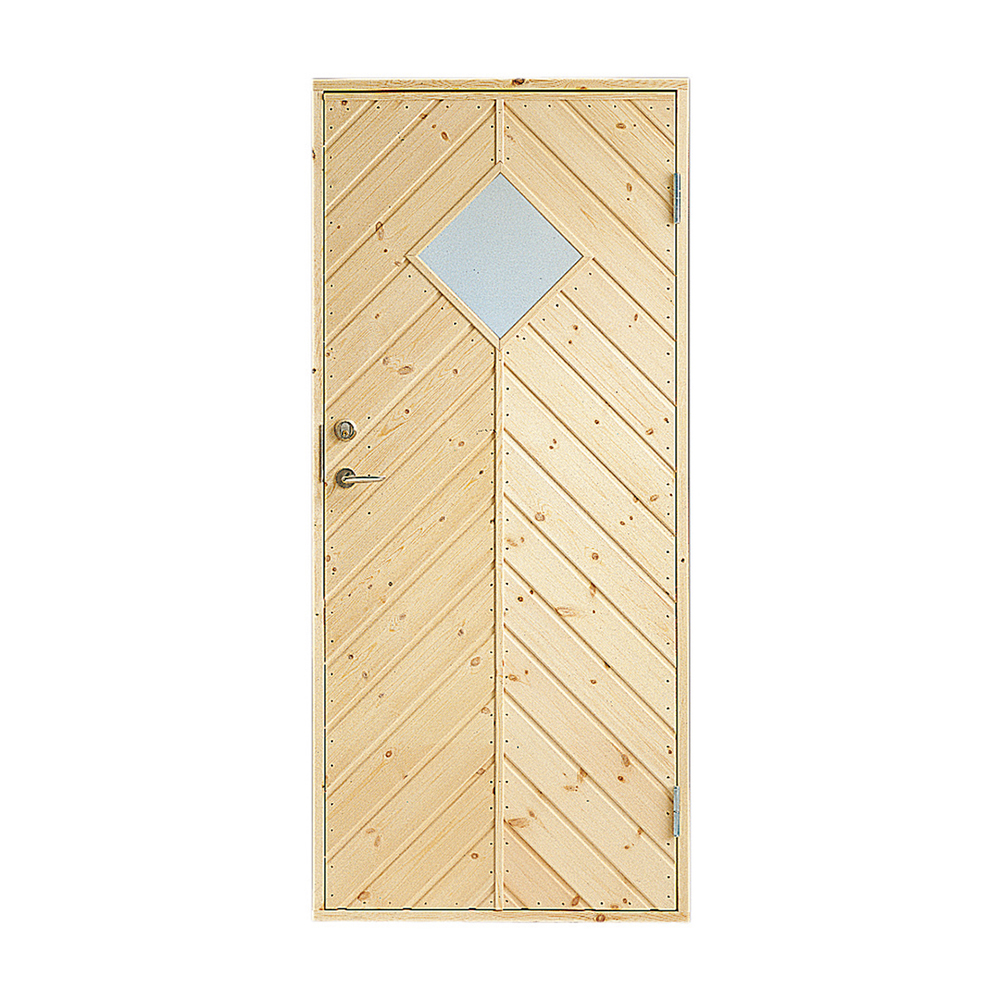 Förrådsdörr Jabo 10° Fiskben Glas Höger