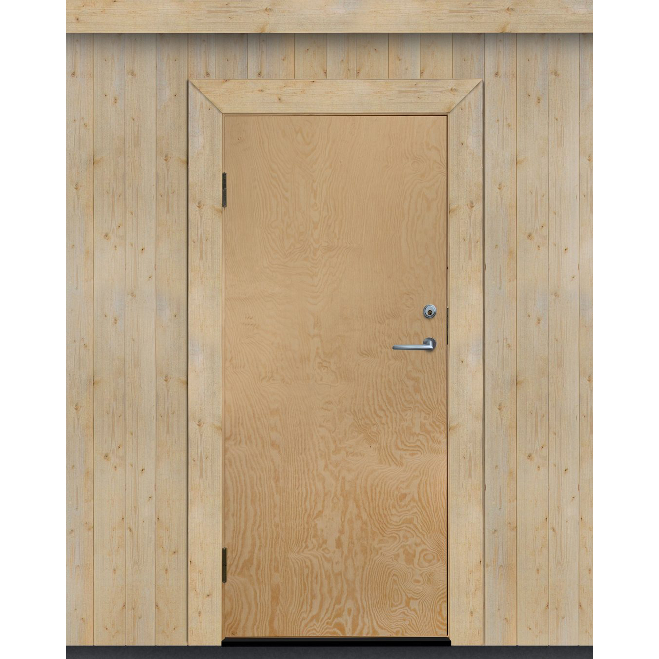 Byggdörr Jabo Ljusdal Kallförråd 98x208 cm Obehandlad Slät Plywood