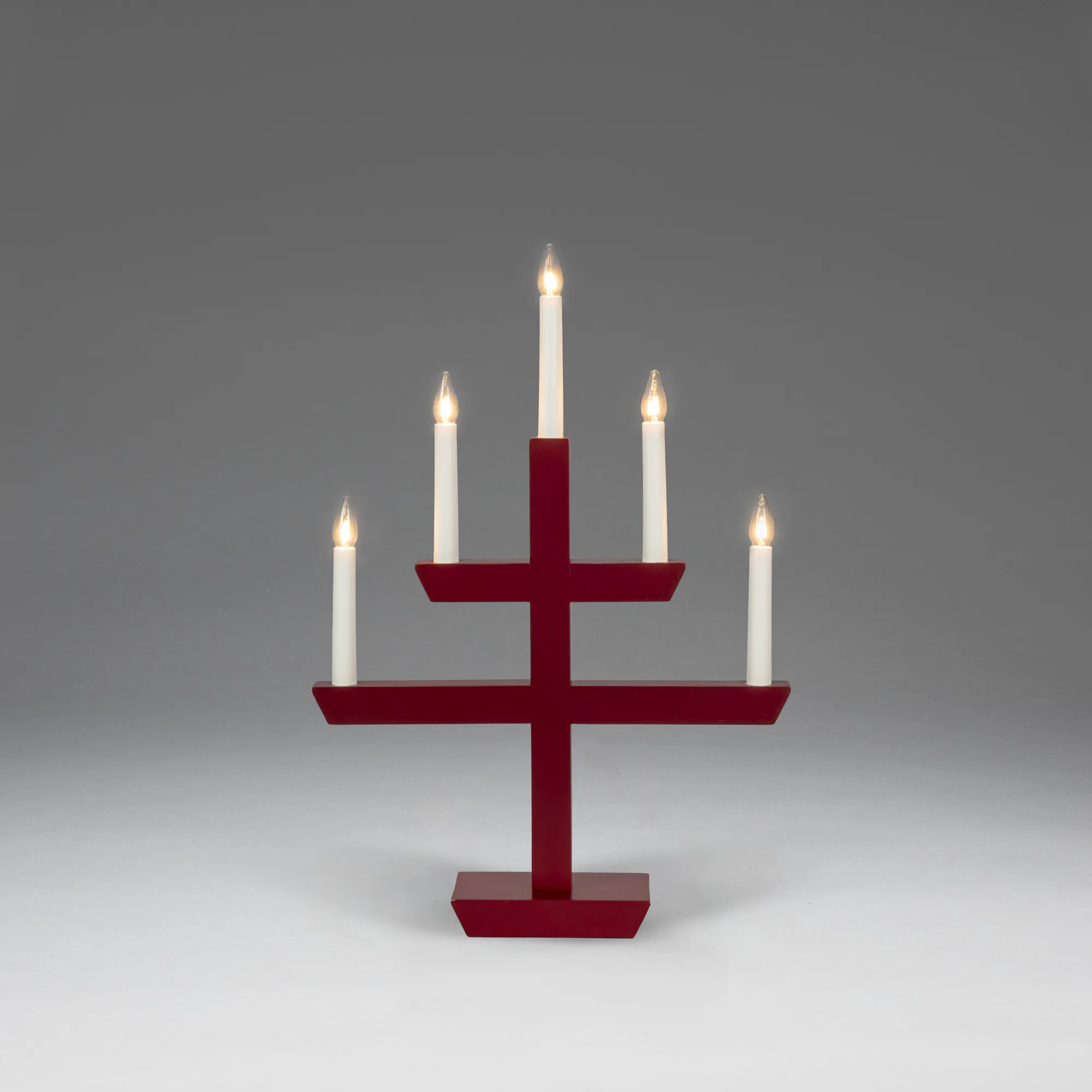 Adventsljusstake Gnosjö Konstsmide 2572 Träljusstake 5 Ljus