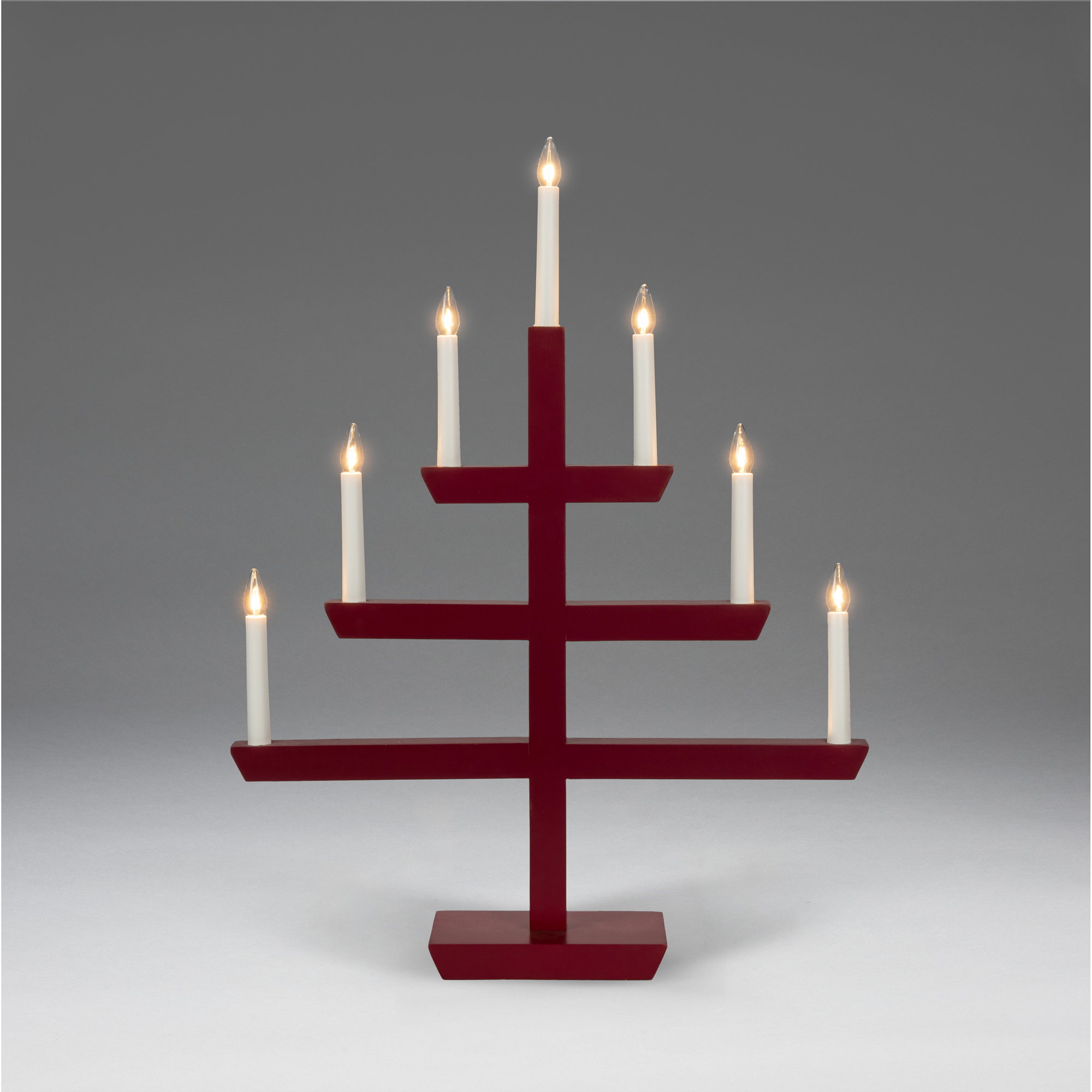 Adventsljusstake Gnosjö Konstsmide 2573 Träljusstake 7 Ljus