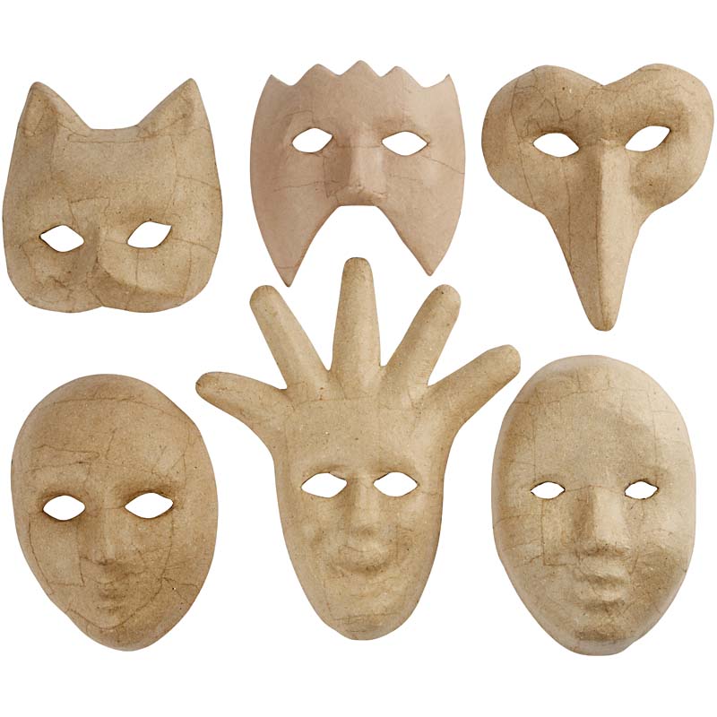 Masker Creativ Company Papier Maché H12-21 cm 1 Förp