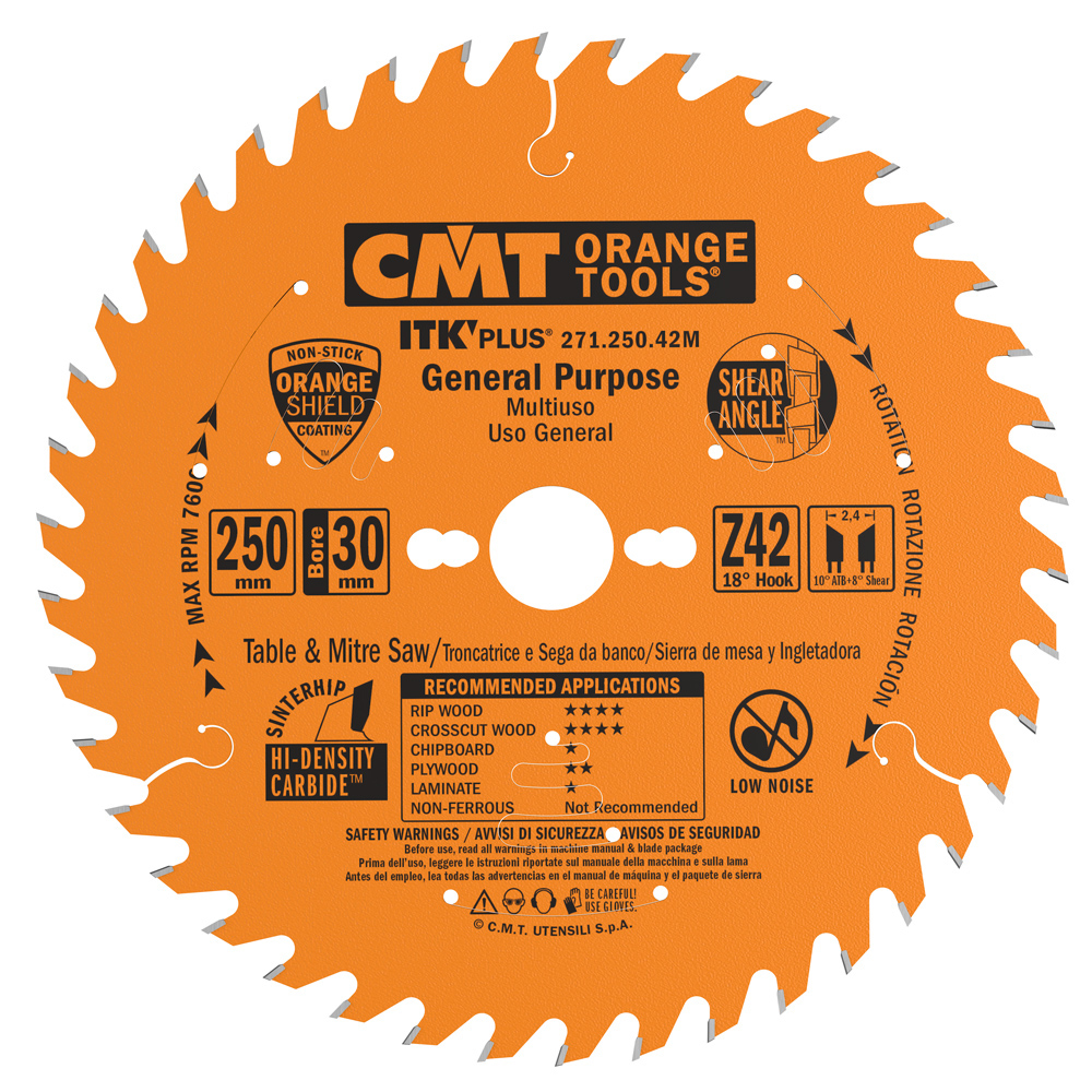 CMT ORANGE TOOLS Kreissägeblatt 125x2,4x20 Mm – Wechselzahn, 36 Zähne, Für Handkreissägen