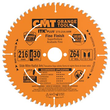 Sågklinga CMT Orange Tools ITK-Plus Kapning Fine cut