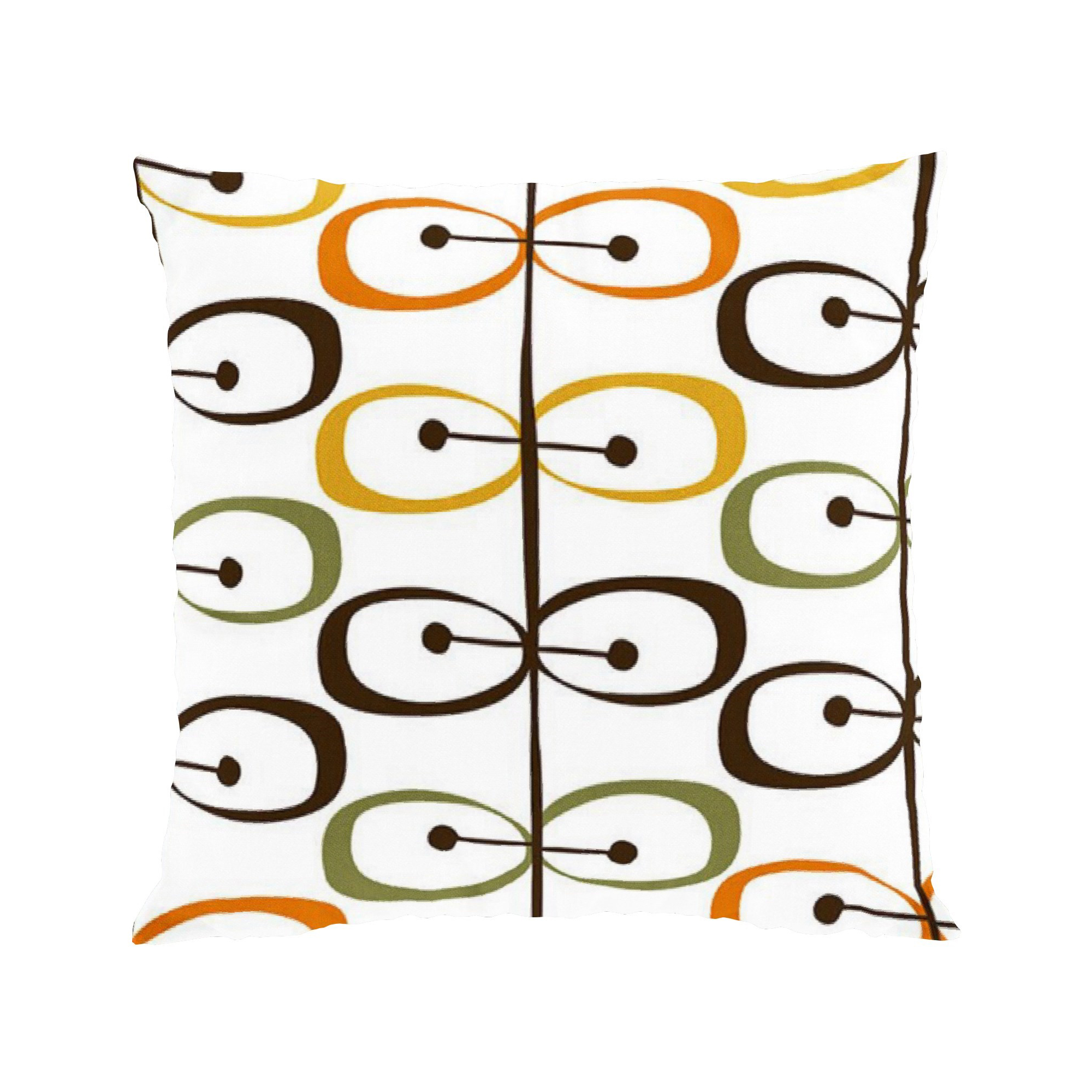 Kuddfodral Arvidssons Textil Kiwi Vit/Gul/Svart/Grön/Orange