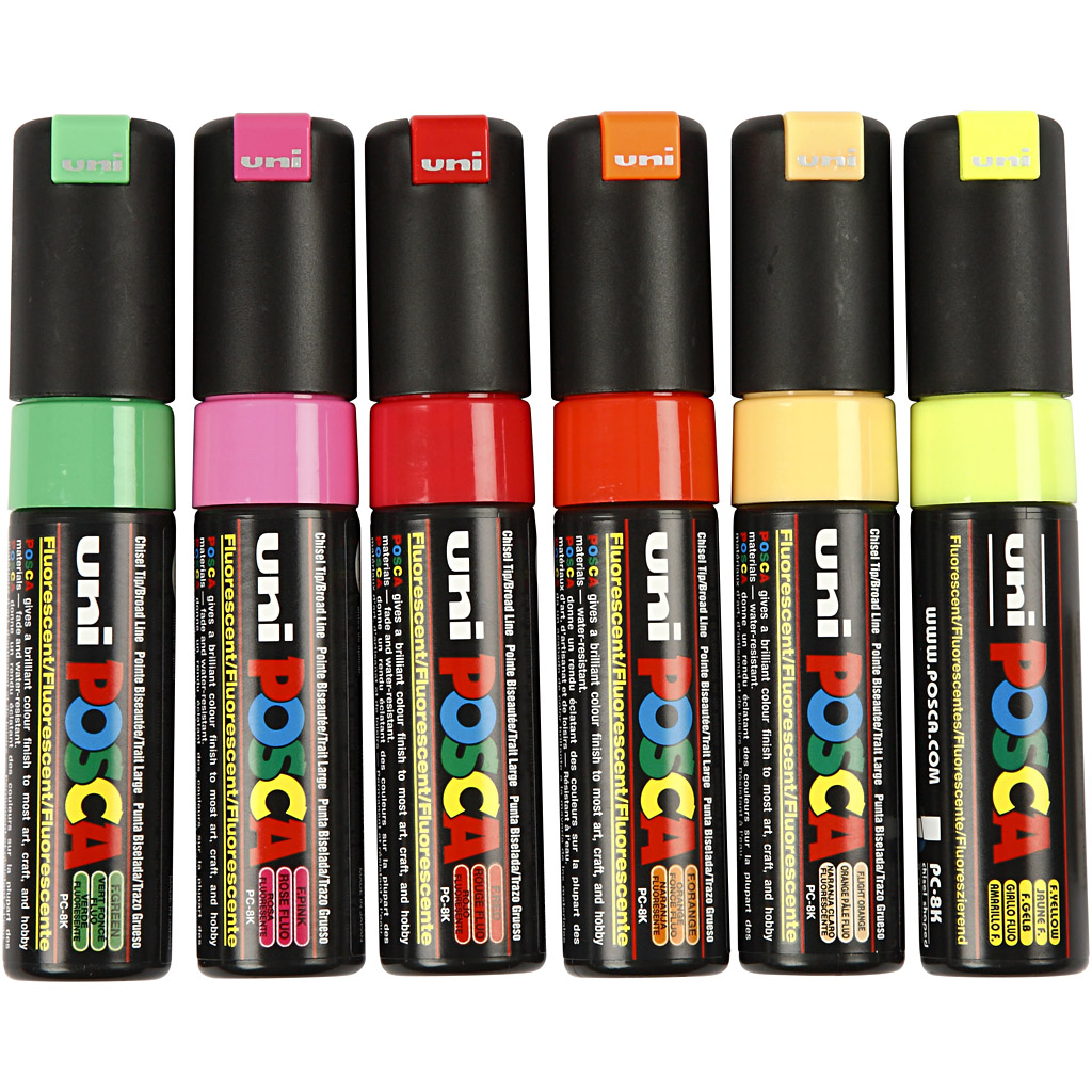Märkpenna Creativ Company Posca Nr. PC-8K Mixade Färger Spets 8 mm 6 St/1 Förp