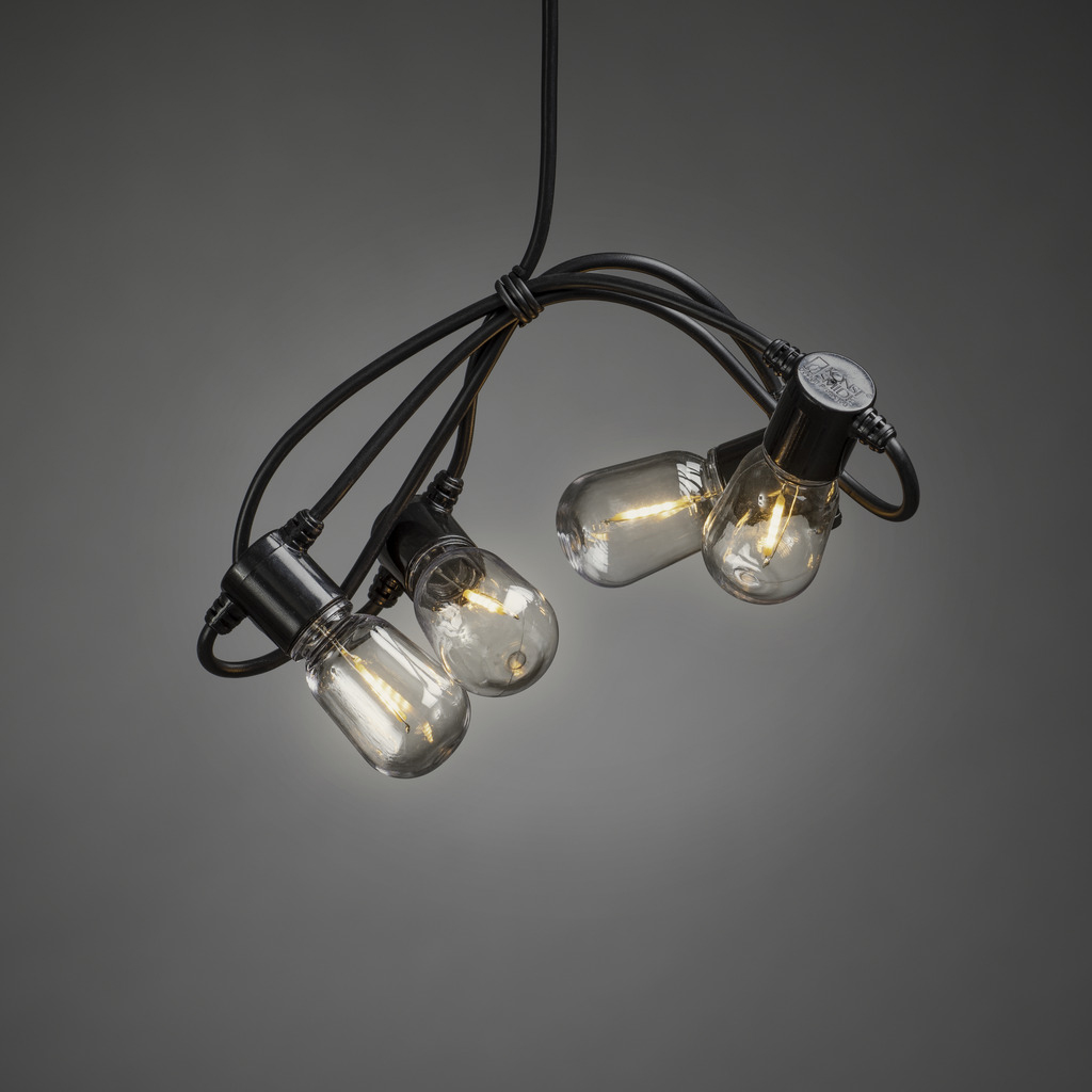 Tilläggsslinga Gnosjö Konstsmide till Partyslinga Startset E27 20st LED-lampor Amber