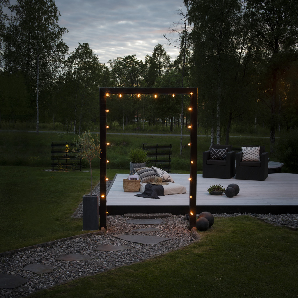 Tilläggsslinga Gnosjö Konstsmide till Partyslinga Startset E27 20st LED-lampor Amber