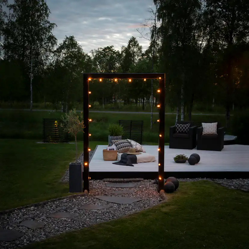 Tilläggsslinga Gnosjö Konstsmide till Partyslinga Startset E27 20st LED-lampor Amber