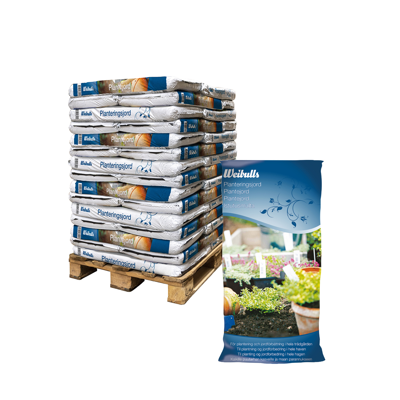 Planteringsjord Weibulls 2040 L, Näringsrik & Mullrik, För Utomhusbruk & Trädgårdsplantering