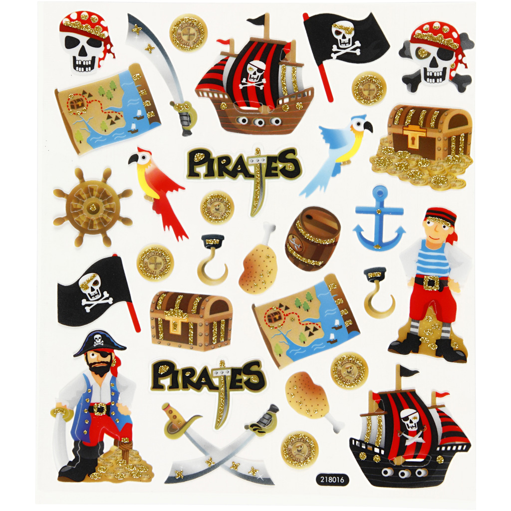 Stickers Creativ Company Pirates 15x16,5 cm 1 Ark