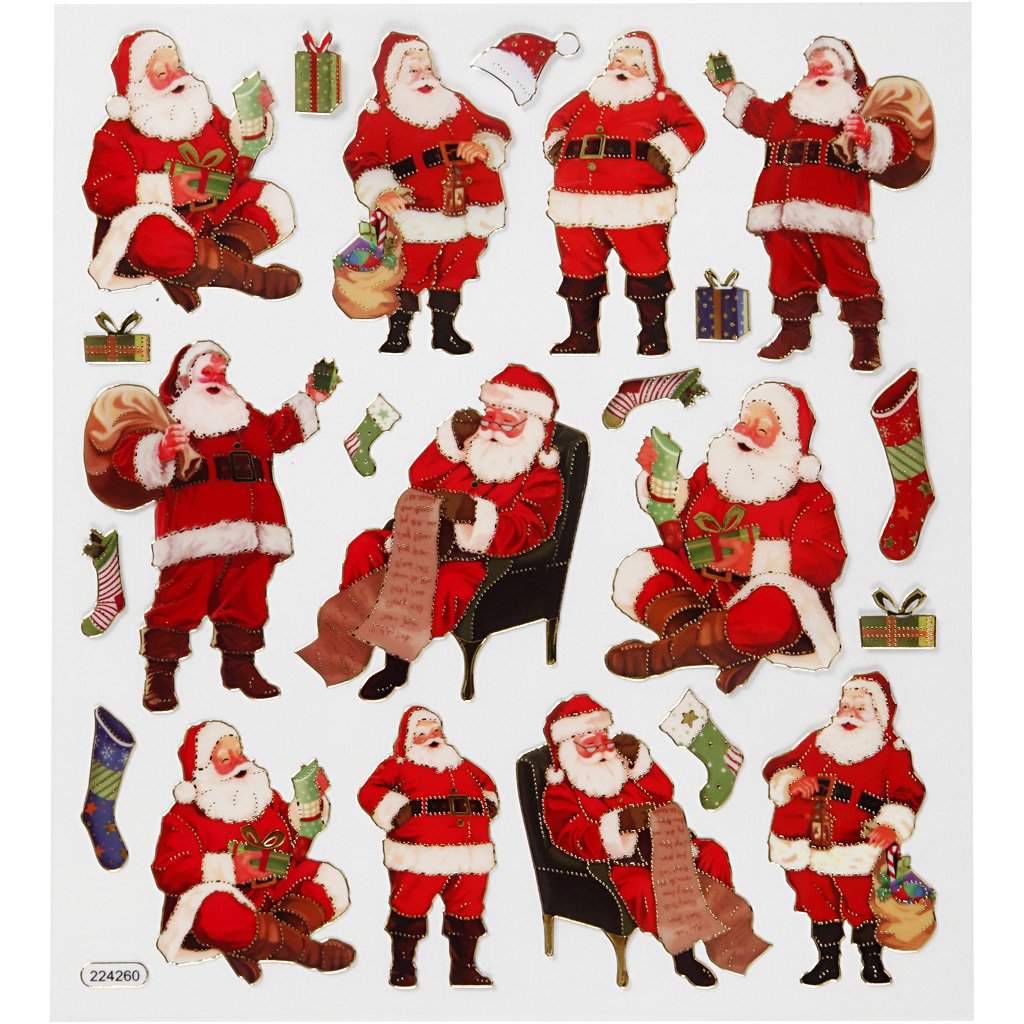 Stickers Creativ Company Klassisk Tomte 15x16,5 cm 1 Ark