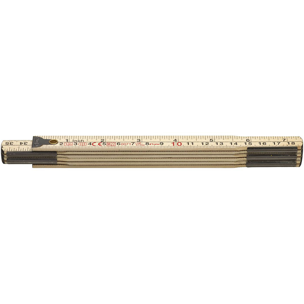 Meterstock Luna Tools mm tum trä 2m 1 meter