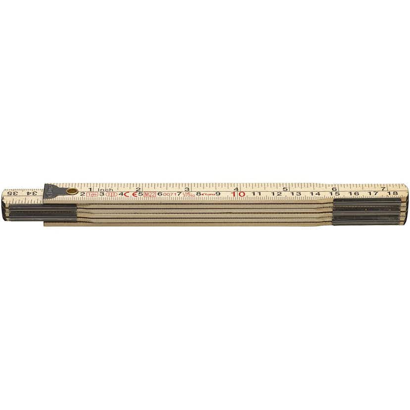 Meterstock Luna Tools mm tum trä 2m 1 meter