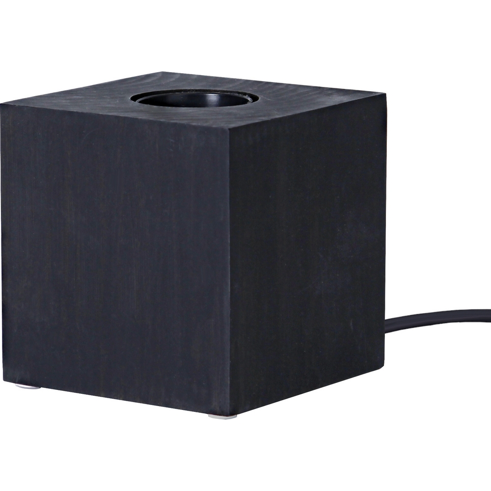 Lampfot Star Trading E27 Kub Svart