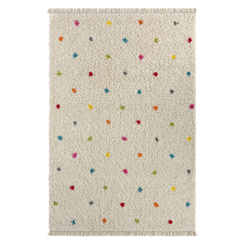 Ryamatta KM Carpets Woolly Prickig 160x230 cm, Flerfärgad