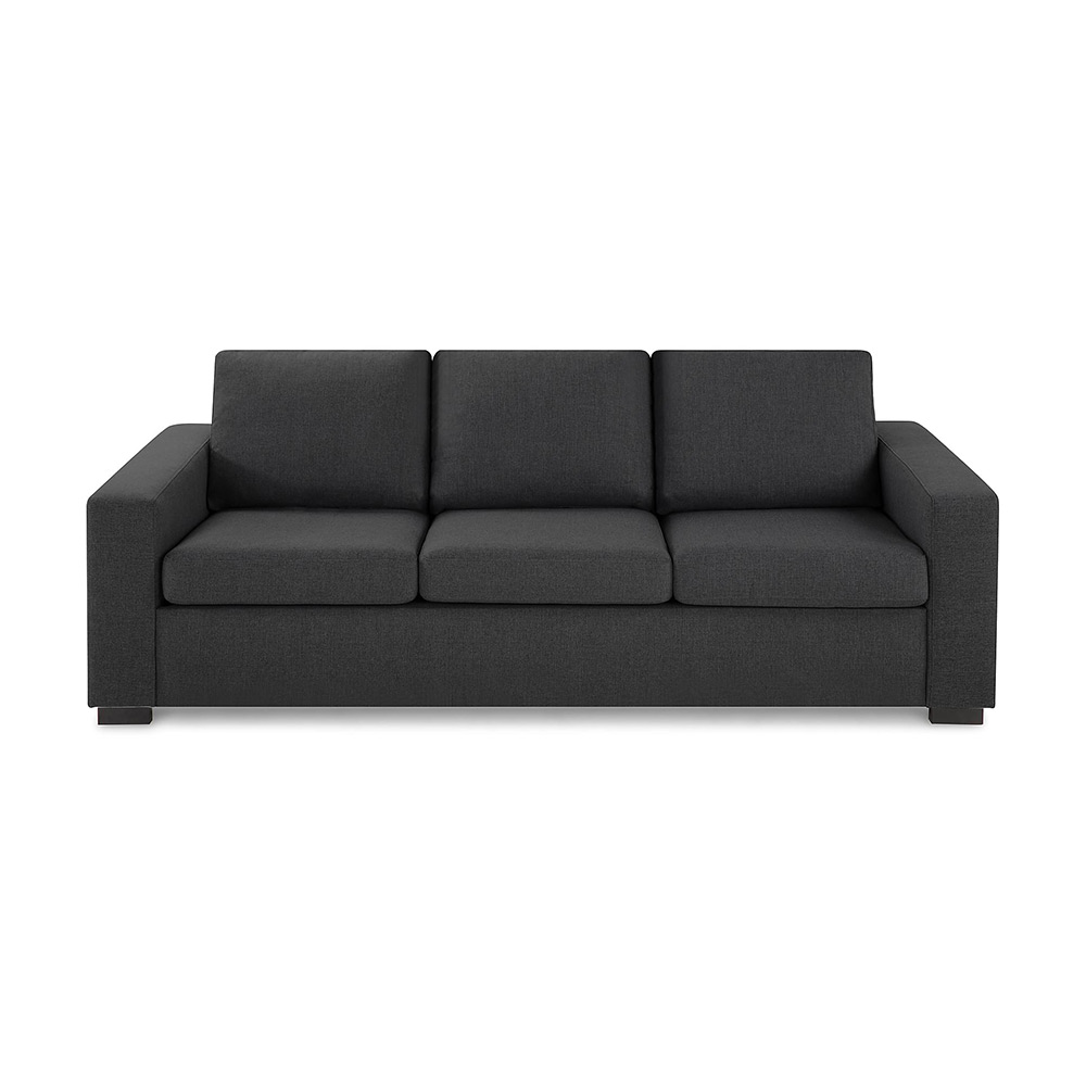 3-sitssoffa Scandinavian Choice Crazy Mörkgrå/Fyrkantiga Svarta Ben