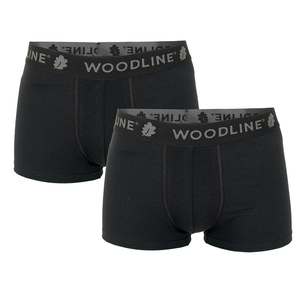 Boxerkalsong Woodline Svart 2-pack