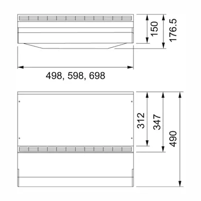 Kolfilterfläkt Franke 1291A Classic Vit Bredd: 698 mm- 300.0616.708
