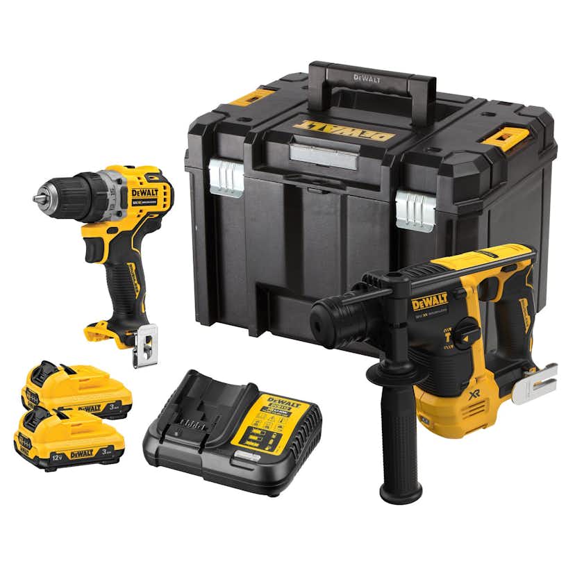 Kombikit DeWalt DCK2103L2T 2x3,0 Ah DCH072 & DCD701 Inkl Tstak