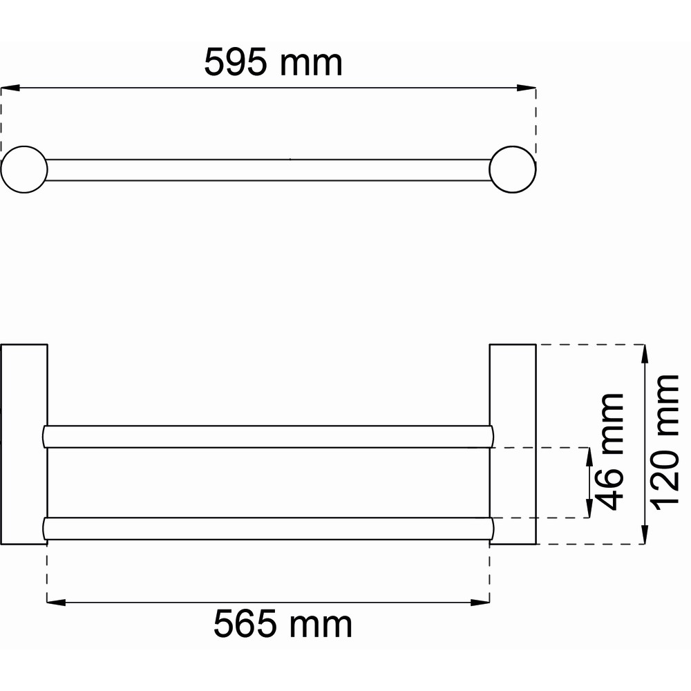 Handduksstång Habo 1368 Dubbel