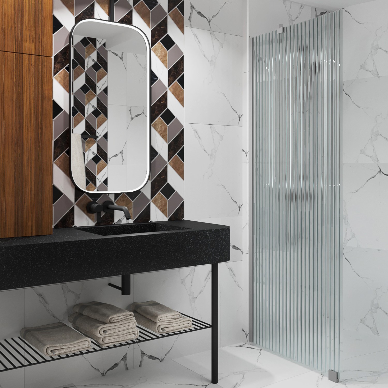 Duschvägg Hietakari Forma 301 Fast