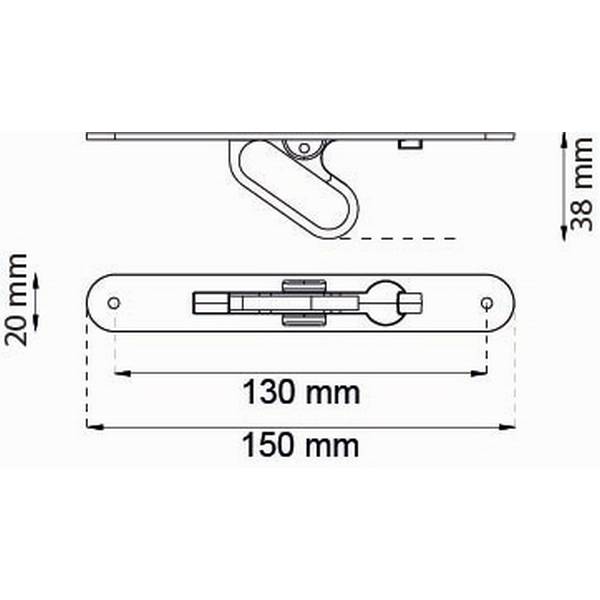 Handtag Habo 292 Kanthandtag för Skjutdörr