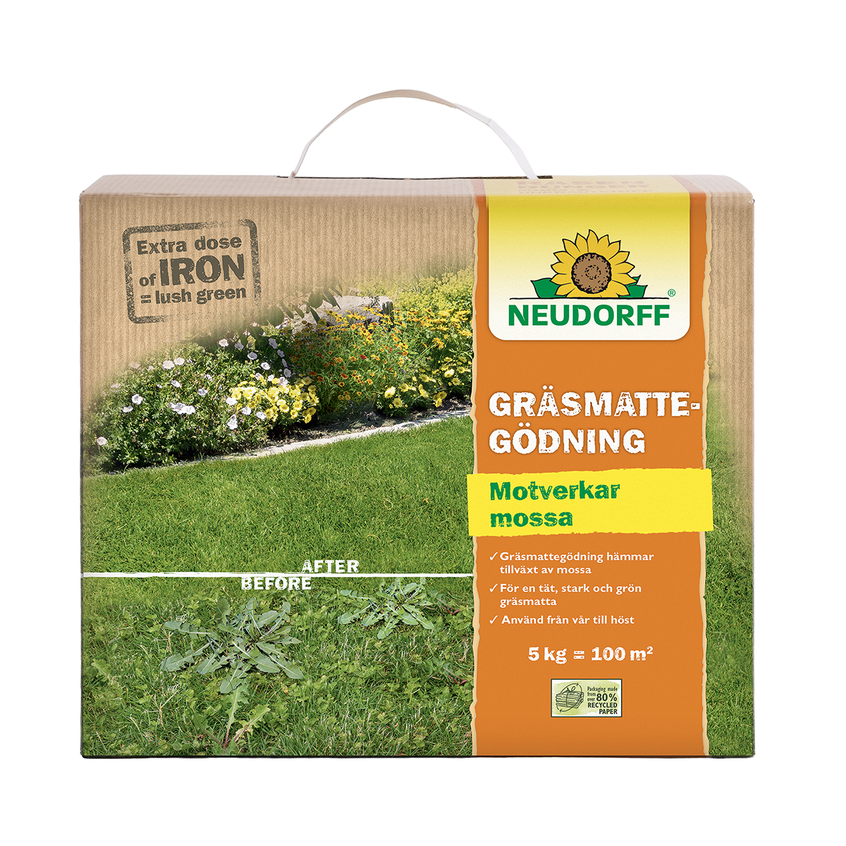 Växtnäring Neudorff 5 kg För Gräsmatta Motverkar Ogräs & Mossa