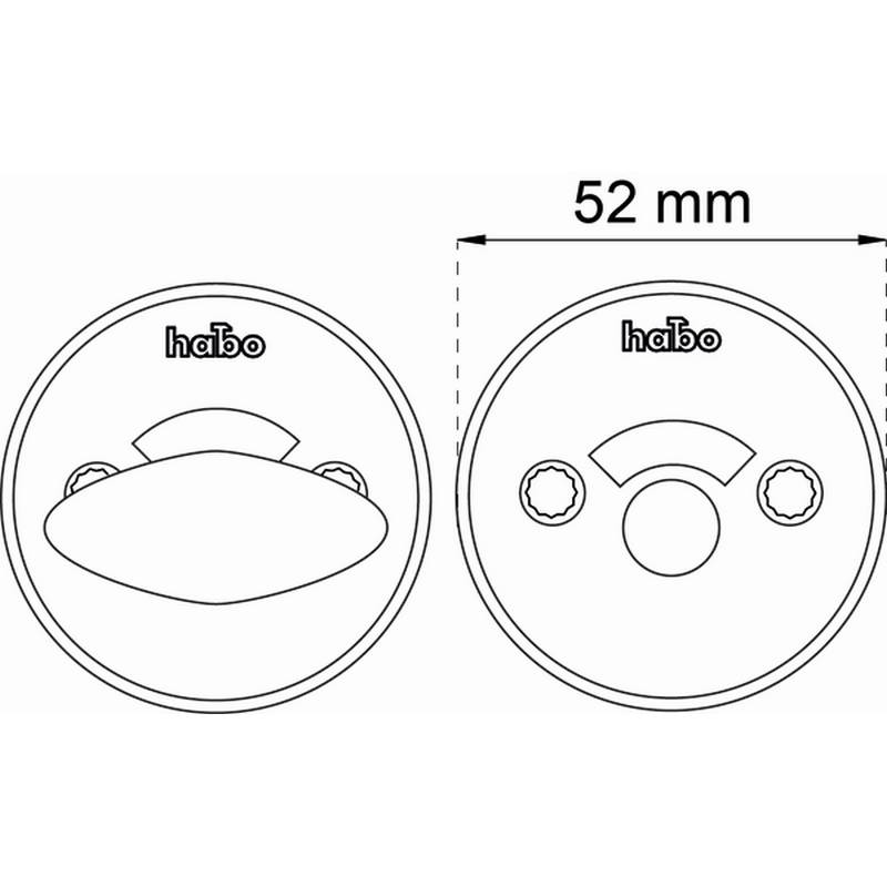 Wc-beslag Habo A265 Zink för Modullåshus 6565