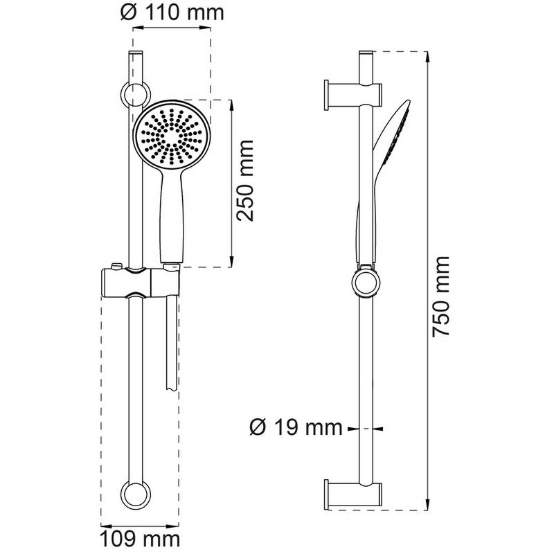 Duschset Habo Dahlia 3-strålval