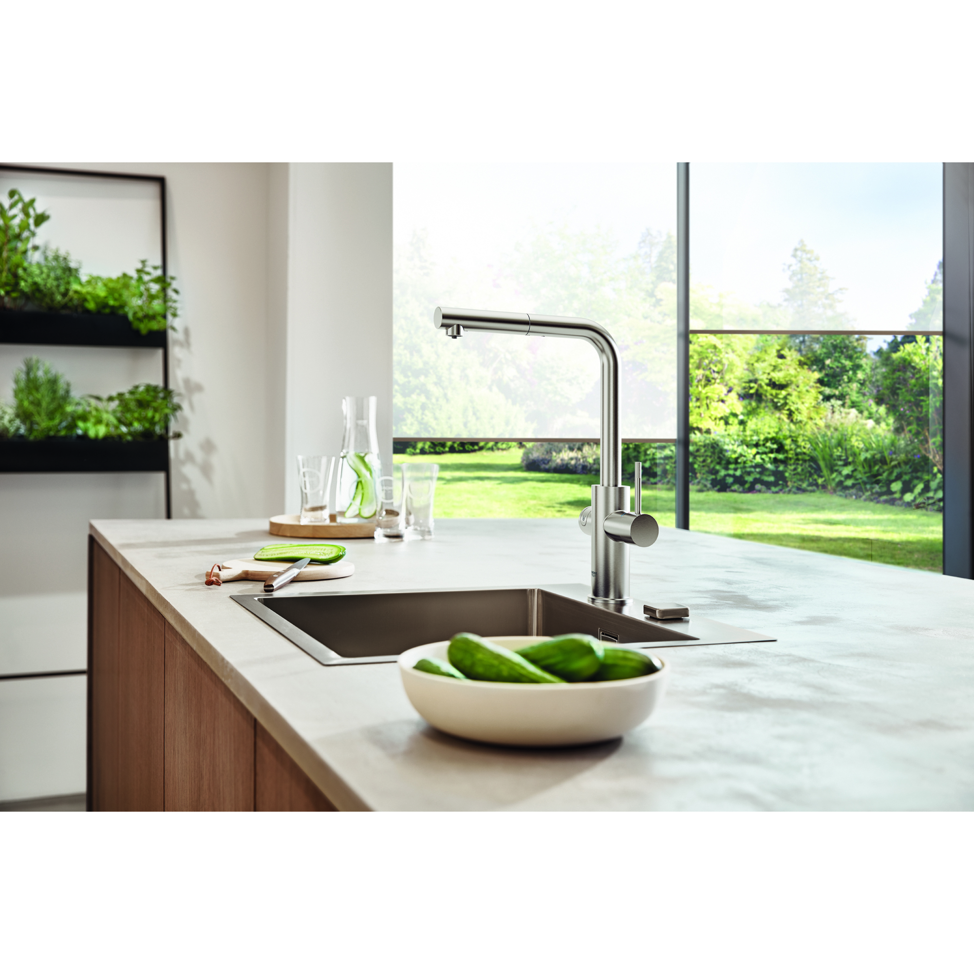 Köksblandare Grohe Blue Home med utdragbar L-pip Starter Kit Bluetooth