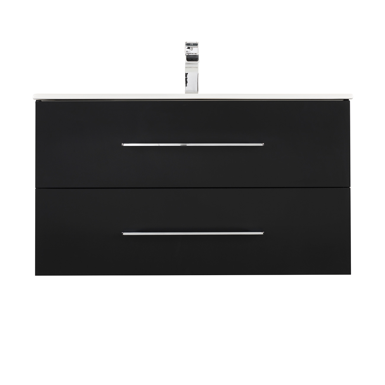 Tvättställsskåp Arredo Spirit Svart Bredd: 90 cm, Högblank